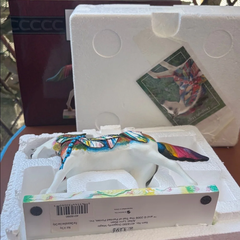 Enesco Trail of Painted Ponies Dragonfly Magic Horse Figurine in Box (retired) - Picture 6 of 6
